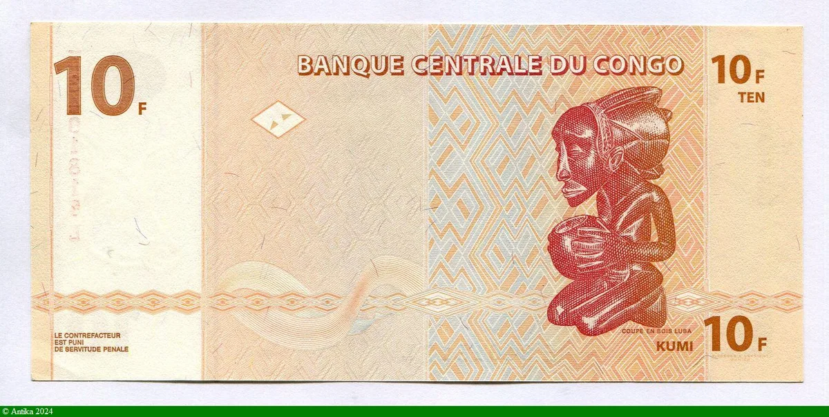10 FRANCS Appuie tête Chef Luba * *