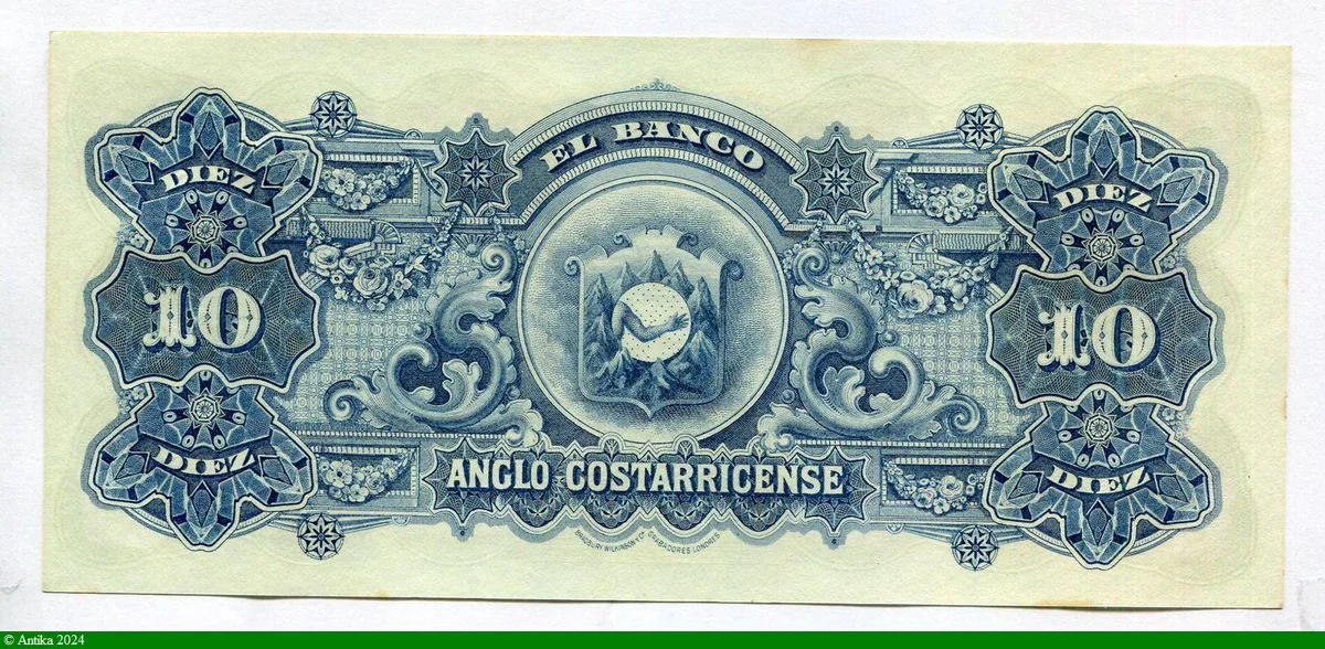 10 Colones Non émis B. Carillo - Armoiries - N°78851