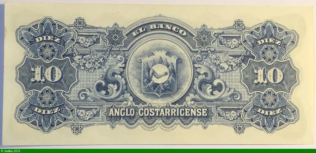 10 Colones Non émis B. Carillo - Armoiries - N° 78861
