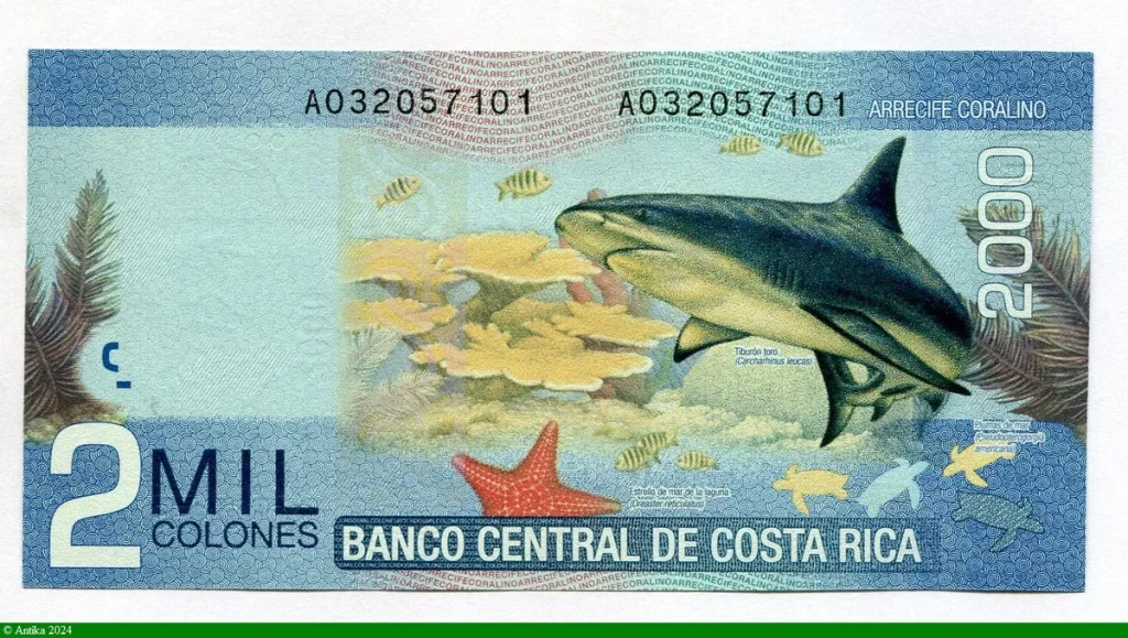 2000 Colones Mauro Fernandez Acuna & Requin
