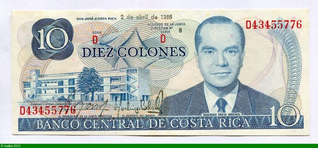 10 Colones Rodrigo Facio Brenes * *