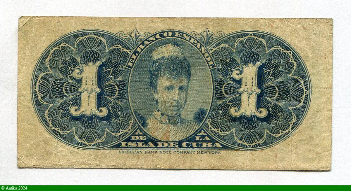 1 Peso El Banco Espanol de la Isla de Cuba