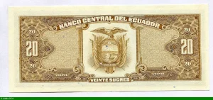 20 Sucres Banque Centrale * *