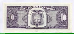 100 Sucres Simon Bolivar