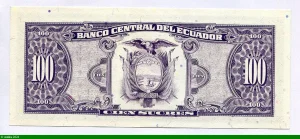 100 Sucres Simon Bolivar