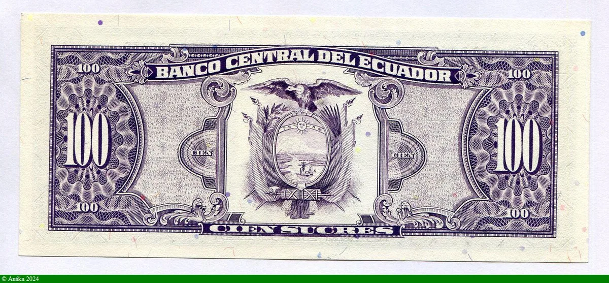 100 Sucres Simon Bolivar