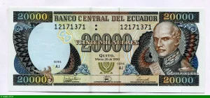 20000 Sucres Dct Gabriel Garcia Moreno