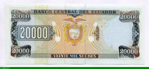 20000 Sucres Dct Gabriel Garcia Moreno