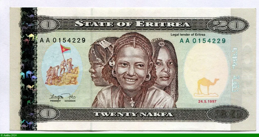 20 Nakfa 3 Jeunes Femmes