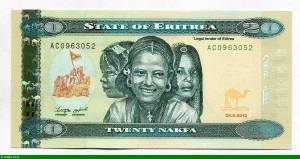 20 Nakfa 3 Jeunes Femmes