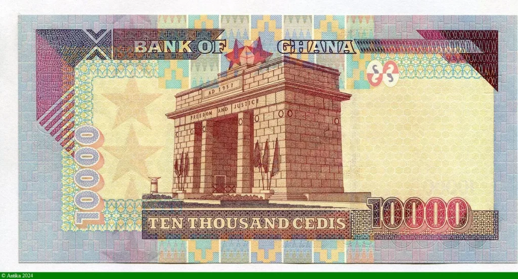 10000 Cedis Buste de 6 grands Dirigeants