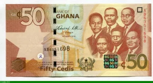 50 Cedis Buste de 6 grands Dirigeants