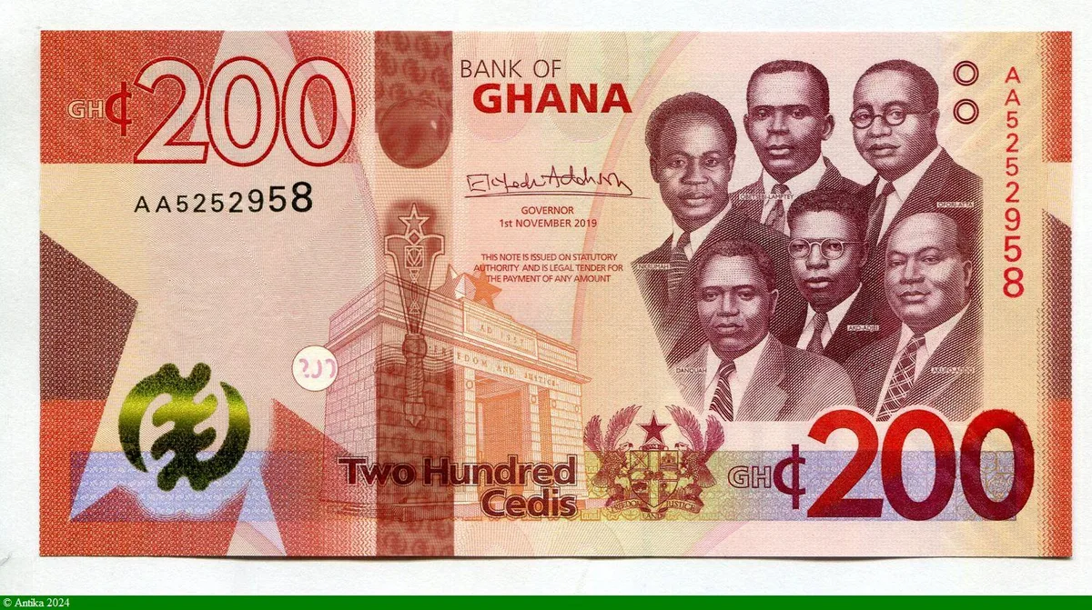 200 Cedis Buste de 6 grands Dirigeants RARETE