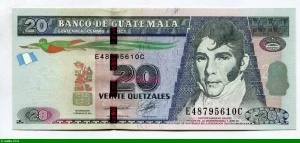 20 Quetzales Dct Mariano Galvez