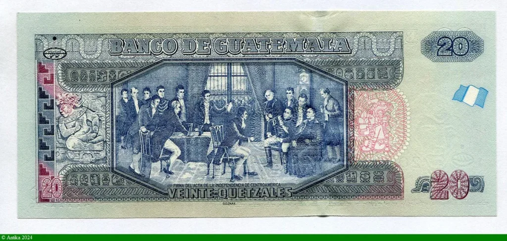 20 Quetzales Dct Mariano Galvez