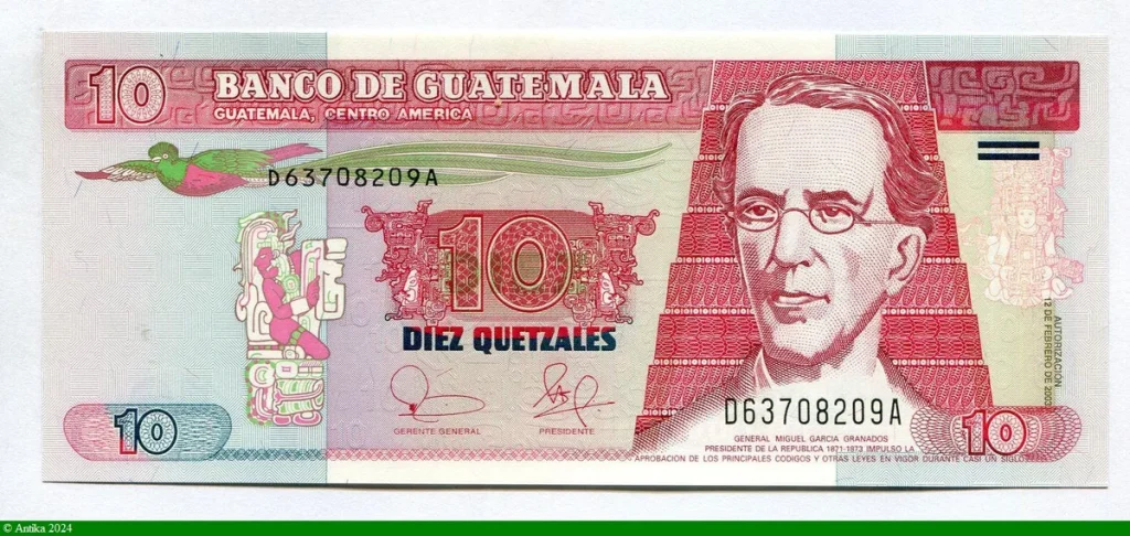 10 Quetzales M.G Granados