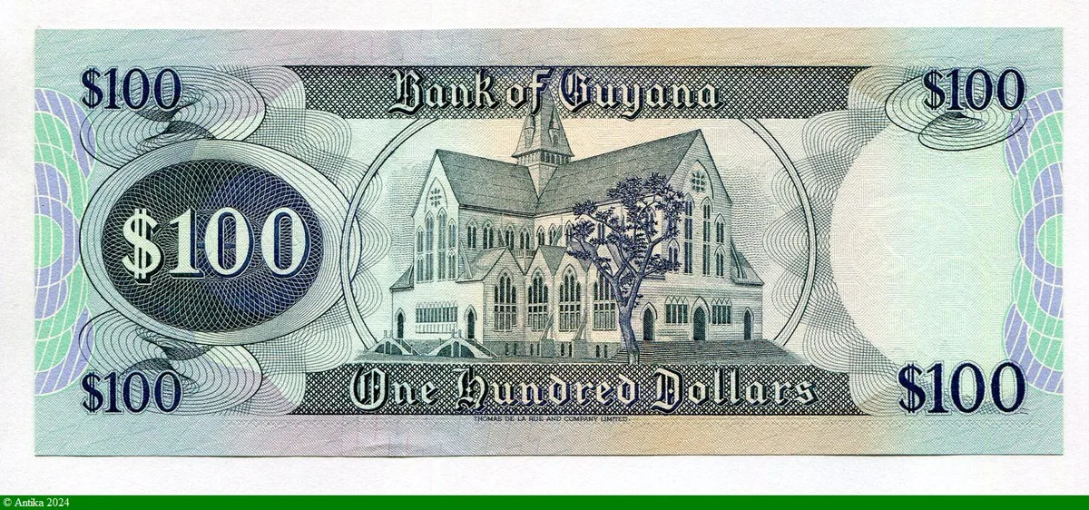 100 Dollars Carte de Guyana Sig 12