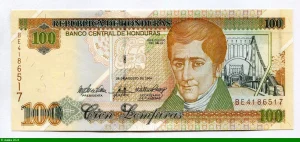 100 Lempiras J.Cecilio del Valle