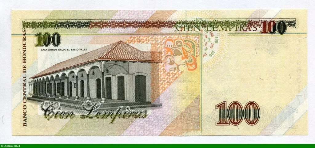 100 Lempiras J.Cecilio del Valle