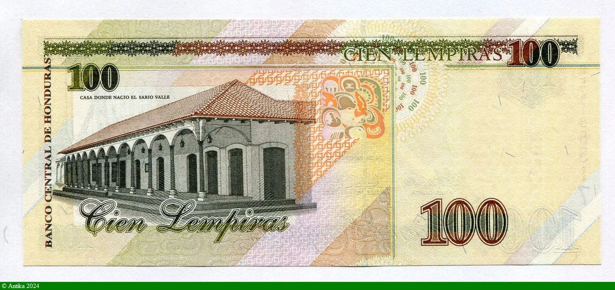 100 Lempiras J.Cecilio del Valle