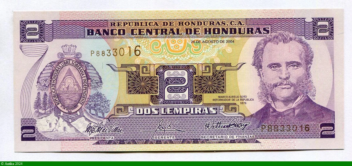 2 Lempiras M.A.Soto