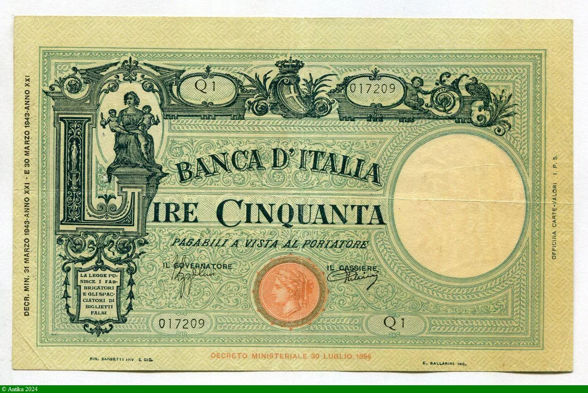 50 Lire Italia & 2 enfants