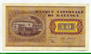 10 Francs Président Moise Tschombe RARE