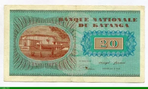 20 Francs Président Moise Tschombe RARE