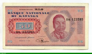 50 Francs Président Moise Tschombe RARE