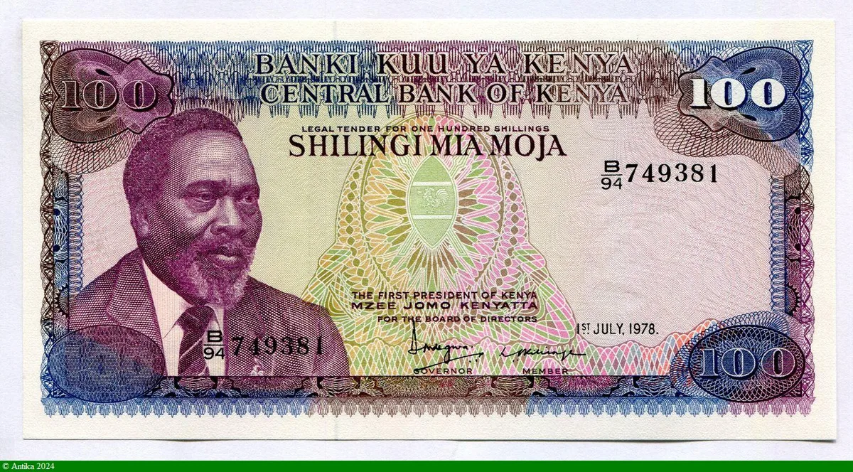 100 Shilingi Président Mzee Jomo Kenyatta * *