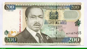 200 Shilingi Président Daniel Toroitich Arap Moi