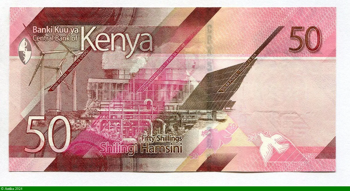50 Shilingi Statue de Kenyatta