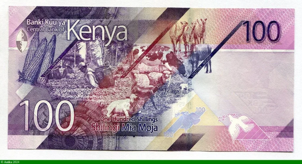100 Shilingi Statue de Kenyatta