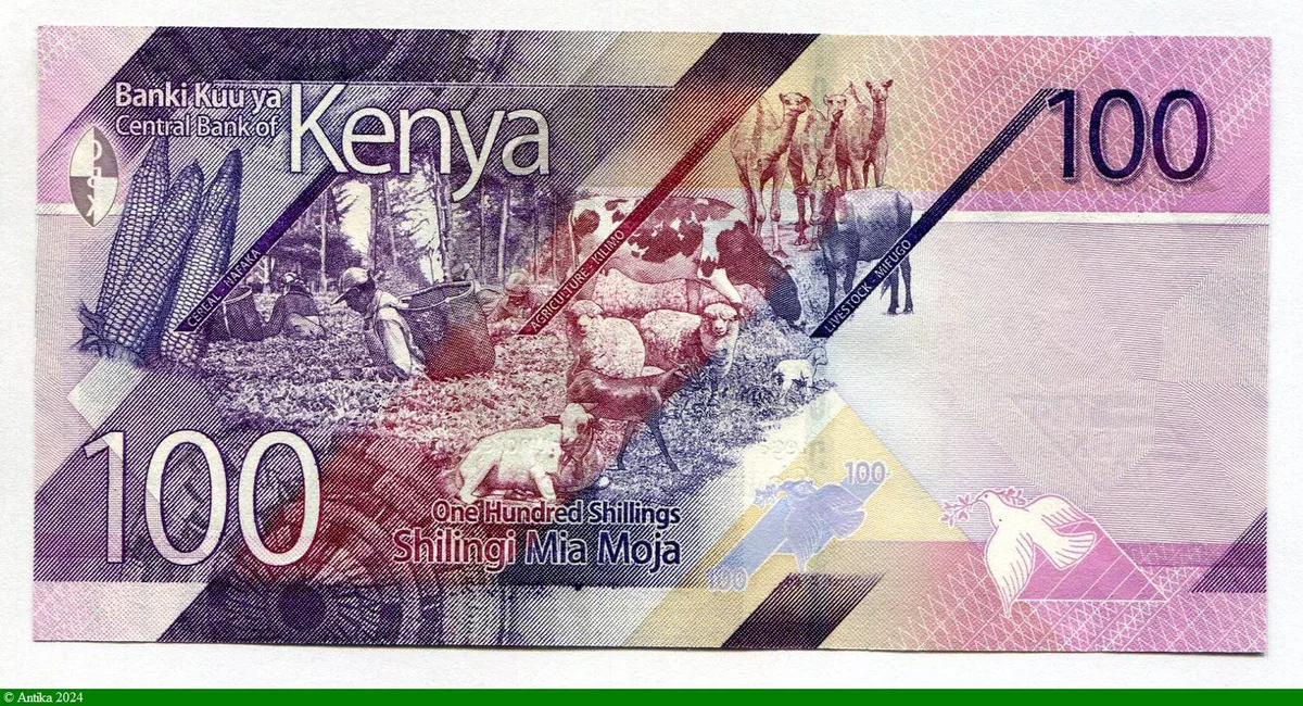 100 Shilingi Statue de Kenyatta