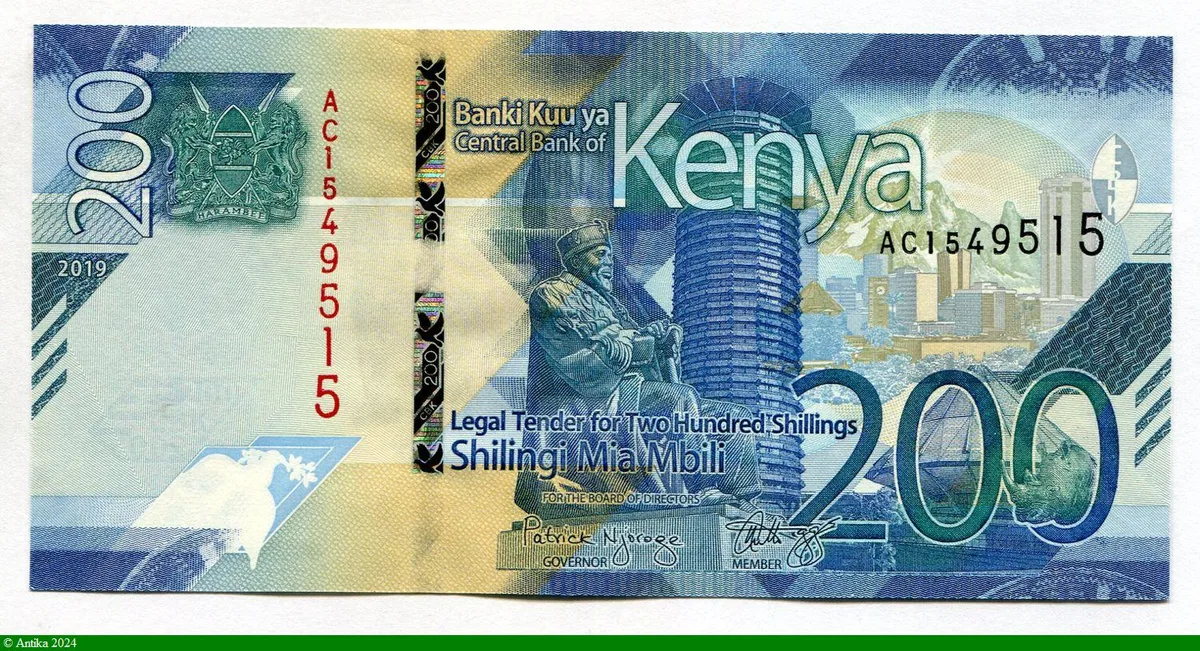 200 Shilingi Statue de Kenyatta
