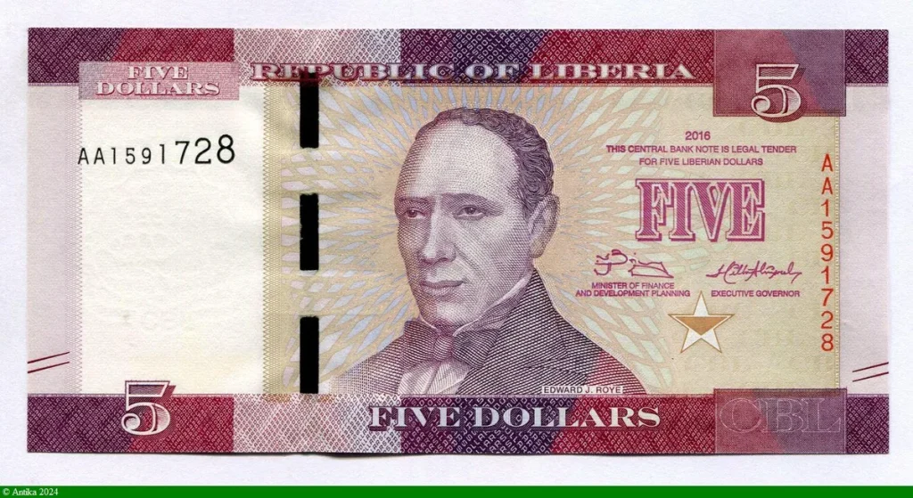 5 Dollars Edward J.Roye * *