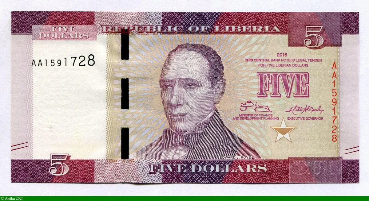 5 Dollars Edward J.Roye * *
