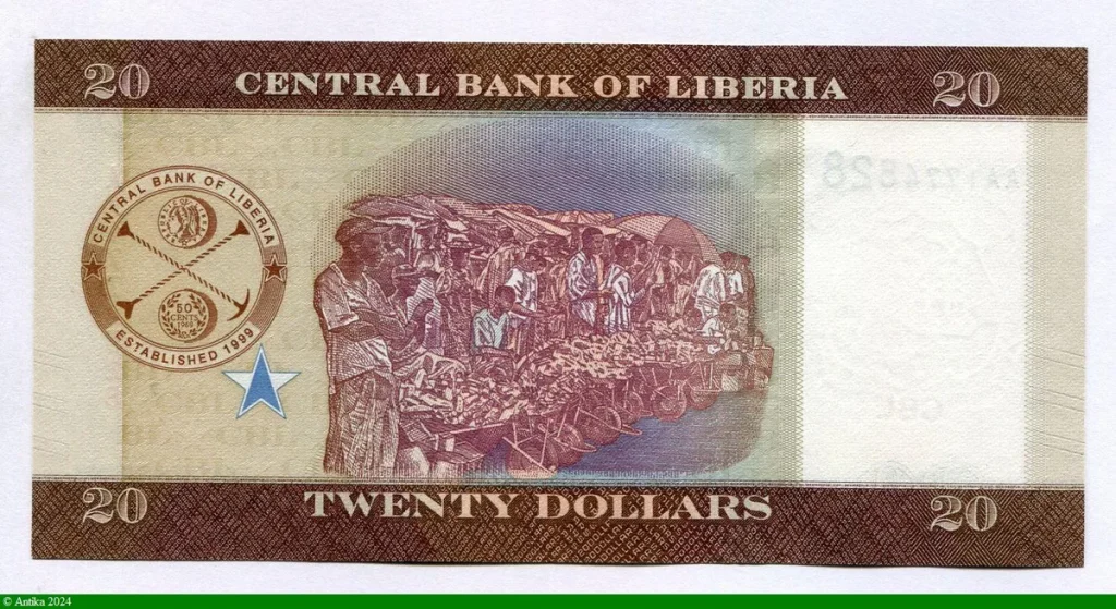 20 Dollars William V.S Tubman