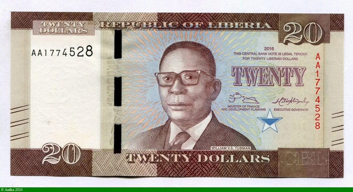 20 Dollars William V.S Tubman