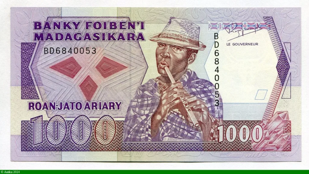 1000 Francs/ 200 Ariary Roberto Frah Flutîste