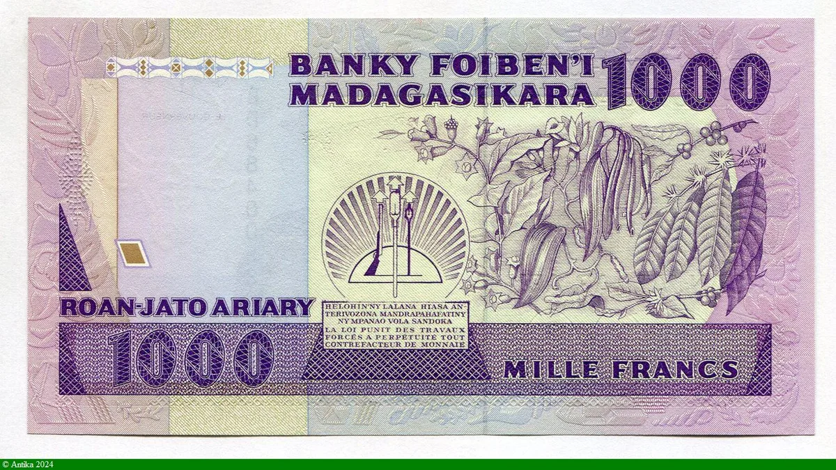 1000 Francs/ 200 Ariary Roberto Frah Flutîste