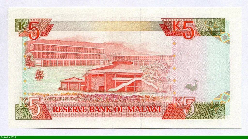 5 Kwacha Président Dct Hastings Kamuzu Banda