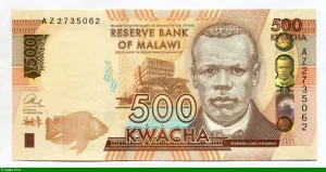 500 Kwacha Portrait Révérend John Chilembwe