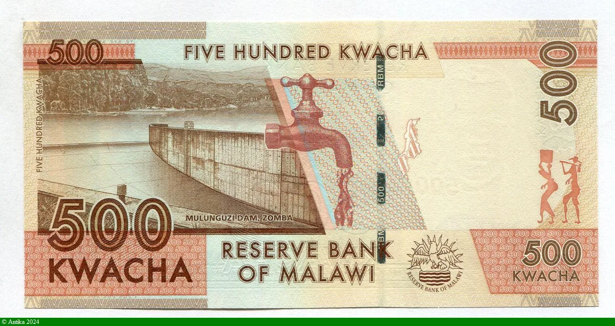 500 Kwacha Portrait Révérend John Chilembwe