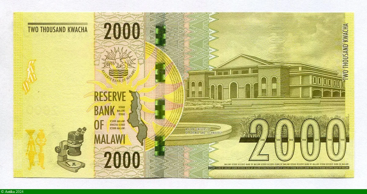 2000 Kwacha Portrait Révérend John Chilembwe