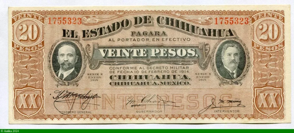 20 Pesos Estado de Chihuahua
