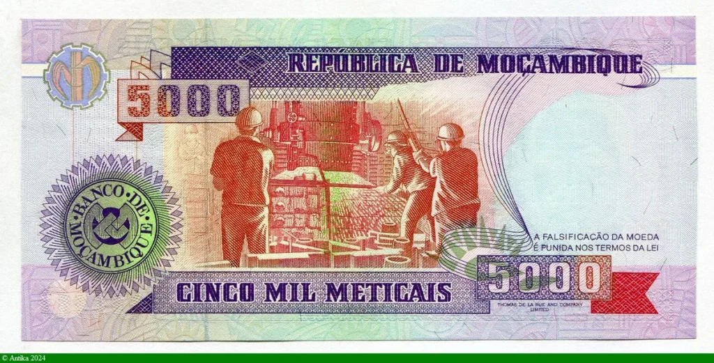 5000 Meticais Portrait Samora Machel