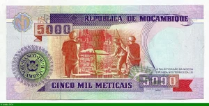 5000 Meticais Portrait Samora Machel
