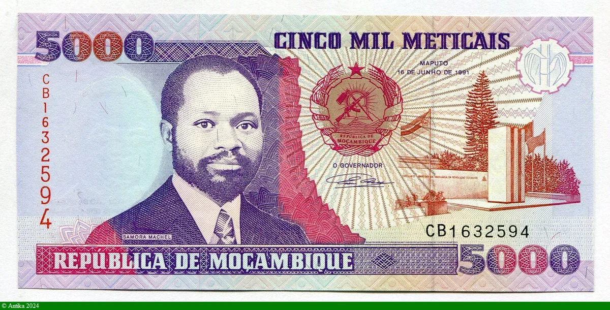 5000 Meticais Portrait Samora Machel