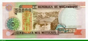 50000 Meticais Banque du Mozambique * *